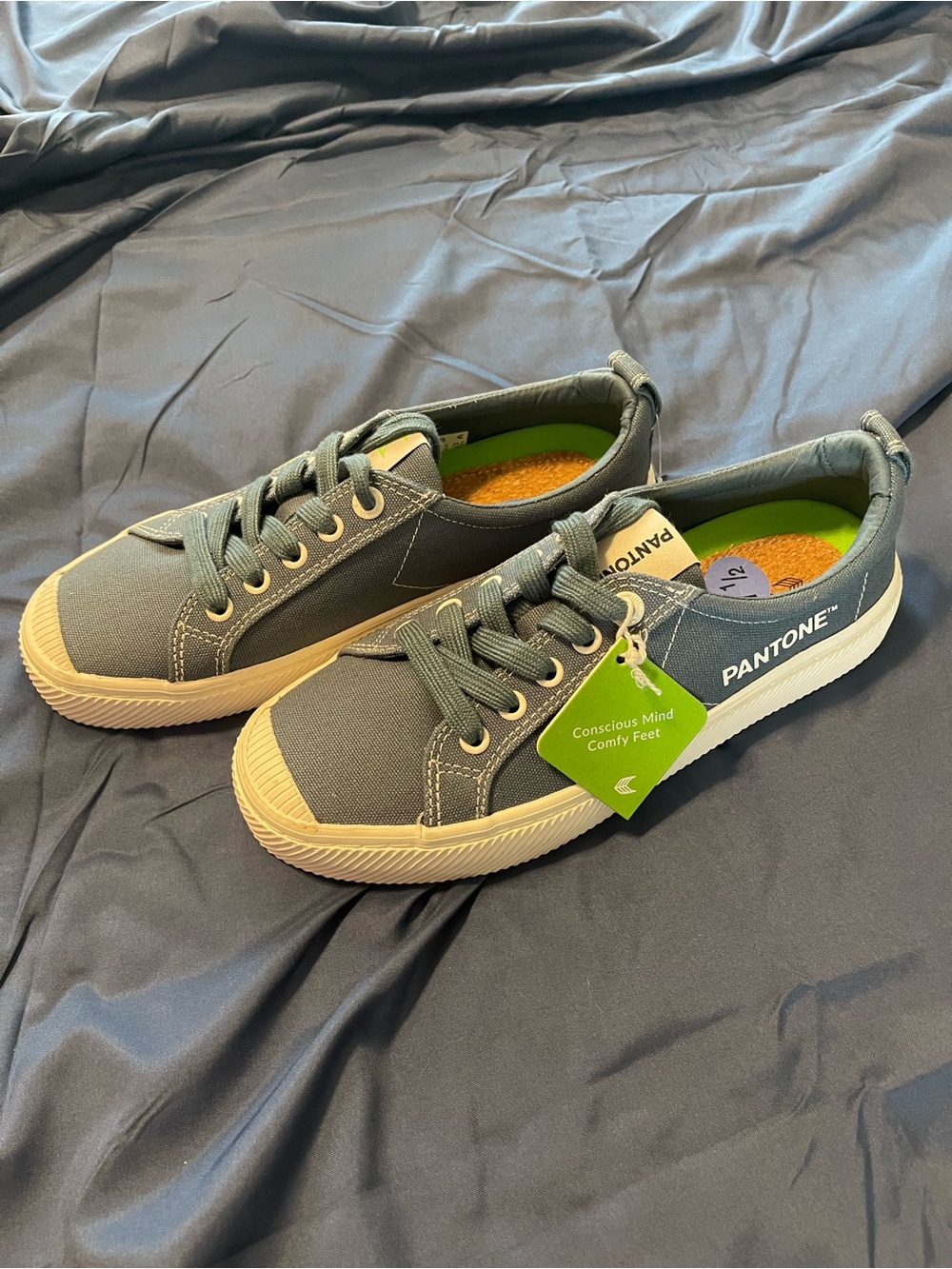Pantone Cariuma Blue Canvas Sneakers for Women